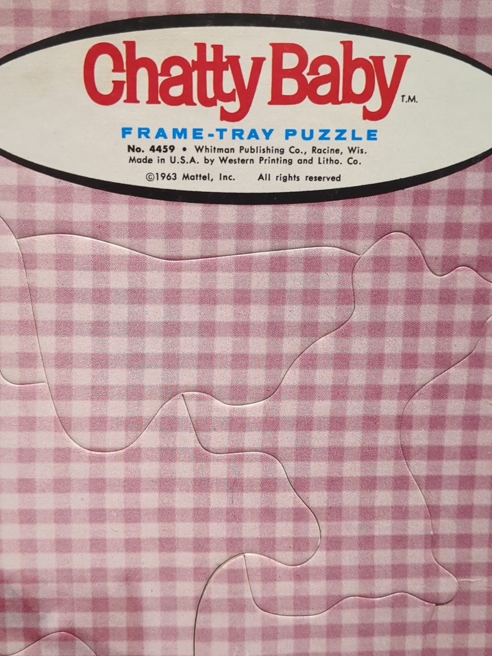 MATTEL CHATTY BABY FRAME TRAY Vintage PUZZLE  WHITMAN 1963 - Picture 7 of 12